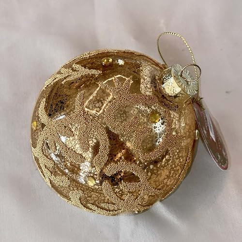 12 bolas de Navidad de cristal transparente con forma de lágrima, redondas, 10 x 10 cm, Blanc Mariclò, A35654