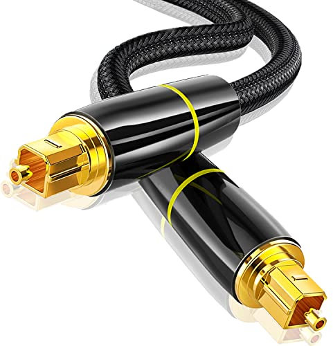HuaLiSiJi Câble Optique Audio Cable Audio Numérique Optique Câble Audio Optique Toslink pour Home Cinema, Barre de Son, TV, PS4, Xbox 2m