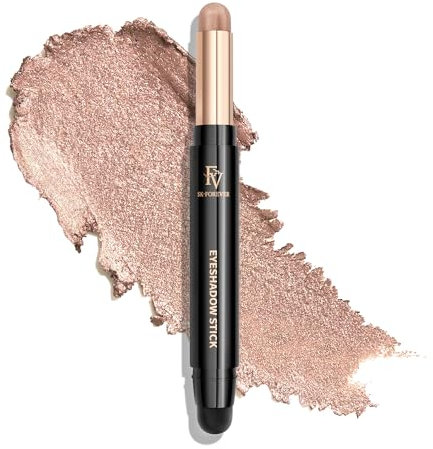 FV Lunga Durata Ombretto Occhi, Impermeabile & Altamente Pigmentato Ombretto Stick, Ombretto in Crema dal Finish Naturale con Spugnetta per Sfumare, Champagne Shimmer