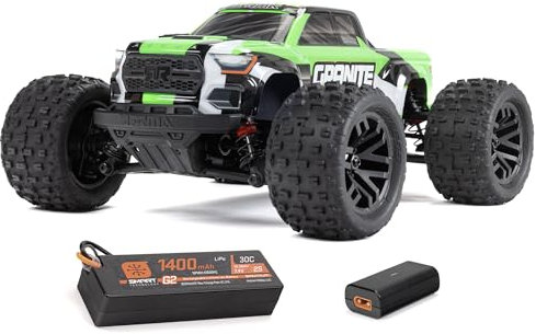 ARRMA Granite GROM ARA2102T3 RC Car 1/18 Brushless Motor Over 30 km/h + Battery and Accessories Green
