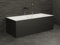 COBALT 170 Noire - Bañera semi-exenta mural L. 170 x l. 75 cm, by SPALINA