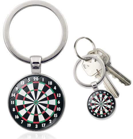 Lotbun Dartscheibe Schlüsselanhänger,dart geschenke für männer,dart deko, für eine lange Freude am Schlüsselanhänger,darts zubehör