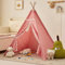 Uixxducc Tipi Zelt für Kinder,Tippi Kinderzelt für Drinnen Kinder Spielzelt Spielhaus Tipizelt Indoor, Kinderzelte für Mädchen und Jungen Babyzimmer Deko (Rosa mit Bällen,1.1M)