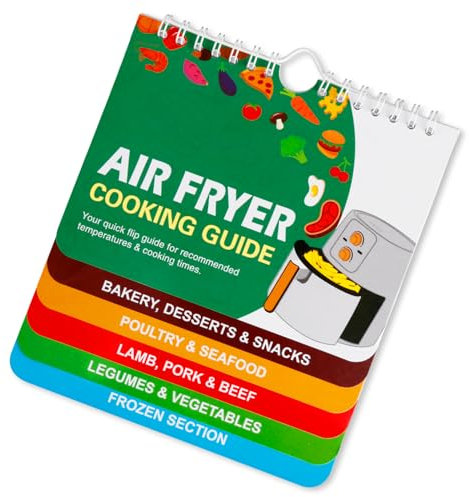 Rumyve Air Fryer Cooking Guide Times Chart Tables Recipes,Cheat Sheet Magnets Cooking Guide Booklet, Air Fryer Accessories for Beginner Kitchen Conversion