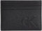 Calvin Klein Uomo Porta Carte Sculpted Impression Card Case in Pelle, Nero (Na Black), Taglia Unica