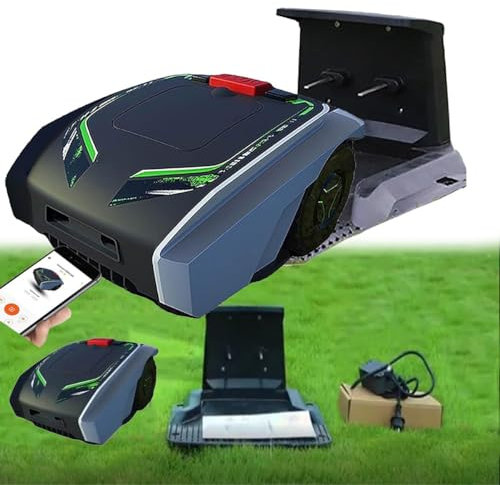 Generic Garden Robot Mower, APP Control, Automatic Intelligence Lawn Mower for 1500 ㎡ Lawns - Path Planning, Auto Charging, Obstacle Avoidance, Rain Shelter
