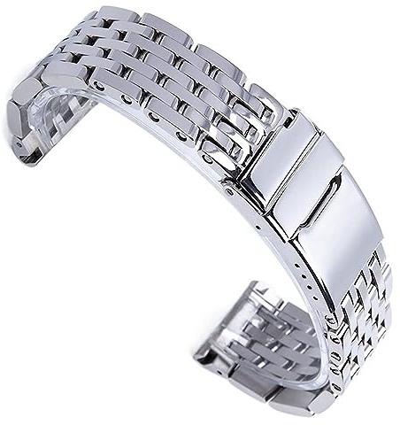 honyeuk 22mm 24mm Silber Edelstahl Uhrenarmband Für Breitling AVENGER NAVITIMER SUPEROCEAN Metallarmband Armband Zubehör(22mm)