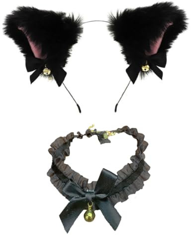 Baluue Katzenhalsband Katzenohr-haarschmuck Für Mädchen Performance-kragen Mit Schleife Kopfschmuck Einzigartiger Katzenohr-kopfschmuck Cosplay Katzenhaar-