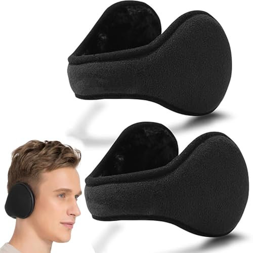 SKJAXF 2pcs Ear Muffs, Ear Muffs Women, Earmuffs, Ear Warmers For Women, Ear Warmers, Classic Wool Winter Warm Ear Muffs For Both Men And Women, Soft Plush, Cold Winter Earmuffs