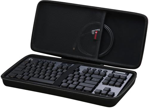 XANAD Hartschalen-Schutzhülle für Logitech G915 TKL, G PRO Tastatur, G PRO X TKL 80% 87-Tasten-Computertastatur, Schwarz