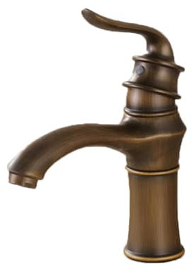Vintage Retro Bagno Lavandino Rubinetto Monocomando Lavabo Miscelatore Acqua Calda e Fredda Design Antico