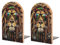 Lot de 2 Serre-Livres en Bois avec Lunettes colorées de Lion pour étagères, Serre-Livres antidérapants pour Bureau, Maison, Cuisine, Serre-Livres pour contenir des Livres 17 x 12 cm