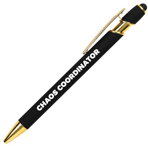 GIFTARU Lustige Stifte | Neuheit Büro Stift Geschenk | Chef und Kollegen unhöfliche Geschenke (Chaos Coordinator)