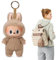 Ambolio Popmart Keychain, Puppe, Plüsch Schlüsselanhänger, Kuscheltier, Plüsch Anhänger, Plush Doll, Geschenke für Jungen und Mädchen(Aprikose)