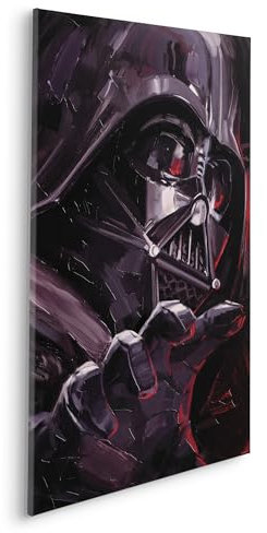 Komar Keilrahmenbild - Star Wars Darth Vader Acryl - Größe: 60 x 90 cm - Kinderzimmer, Wanddekoration, Grau,Rot