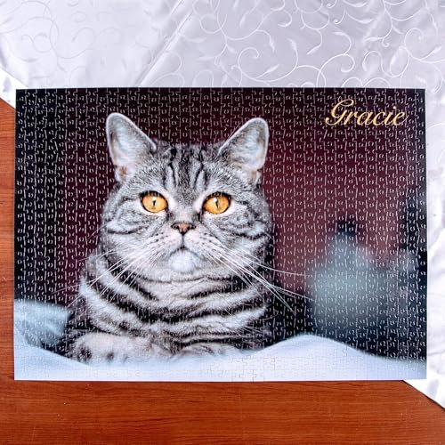 Benutzerdefiniertes Haustier-Porträt DIY-Puzzle mit Holzrahmen – Verwenden Sie Ihr Haustierfoto, Hunde-Katzen-Puzzle, personalisiertes Haustier-Puzzle, Album-Alternativen
