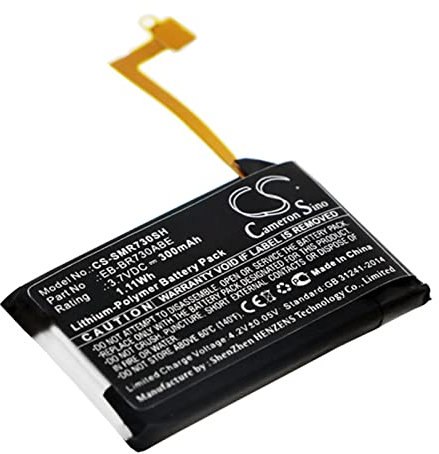 Eotdoo - Batterie de rechange pour Samsung Galaxy Gear S2 3G, Gear S2 3G, SM-R730, SM-R730A, SM-R730S, SM-R730T, SM-R730V, SM-R730V, SM-R735. Numéro de pièce : EB-BR730ABE, GH43-04538B