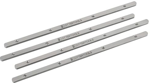 Ottertools - FSV Führungsschienenverbinder 4er Set – Edelstahl, selbstzentrierend durch konische Kanten – Kompatibel mit Makita & Festool – für präzise, versatzfreie Schnitte