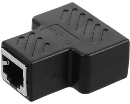 KONTONTY Kabelsplitter Lan-kabel-splitter Kopfhörer Splitter Kabelmodem Lan-splitter Internet-splitter Ethernet Splitter Plug Play Lan Splitter Adapter Netzwerkadapter Pvc Schwarz