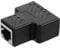 KONTONTY Kabelsplitter Lan-kabel-splitter Kopfhörer Splitter Kabelmodem Lan-splitter Internet-splitter Ethernet Splitter Plug Play Lan Splitter Adapter Netzwerkadapter Pvc Schwarz