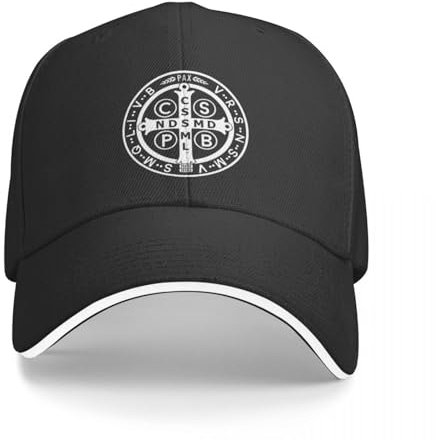 JYKJUEDZ Basecap Saint Benedict Medaille Schwarz Weiß Große Größe Ball SunFor Frauen 2024 Männer