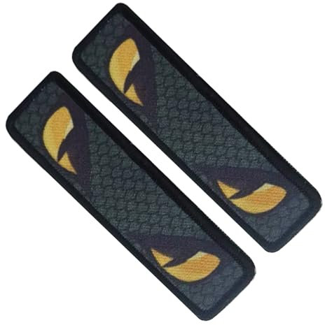 Textilaufnäher Für Kleidung Und Textilien, Tragbarer Schlangenauge Stoff Patch, Reflektierend Für Rucksack Helm Jacke Aufkleber 2er Set