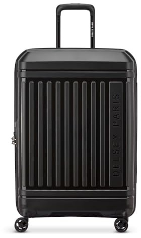 DELSEY Paris – Lutece SE – Kabinenkoffer, Hartschale, Slim, ausziehbar – 55 cm x 40 cm x 20 cm, Schwarz , L, Modern