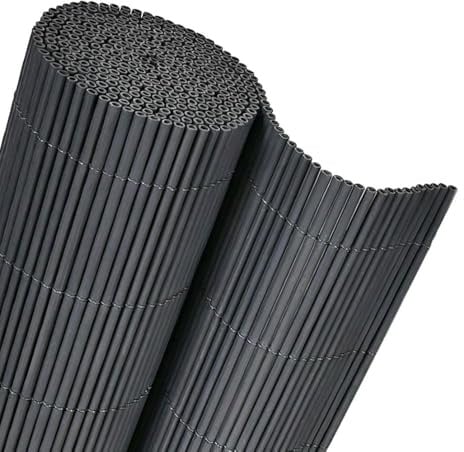 Mazovia Sichtschutz Balkon 100x300cm Anthrazit Einfarbig Wetterfest PVC | Sichtschutz für Terrasse Pflegeleicht UV-Beständig Wasserabweisend Einfache Montage Robust Minimalistisch