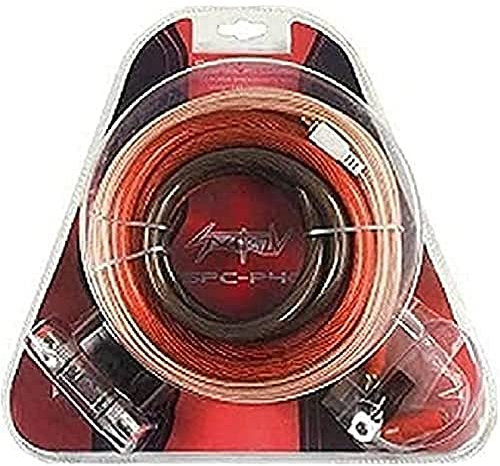 SPECTRON SPC-P40 – Kabelset für Auto-Verstärker, 10 mm, Komplettset zum Anschluss Einer Autohifi Endstufe, Stromkabel, Massekabel, Cinchkabel mit Remote, inkl. Sicherung
