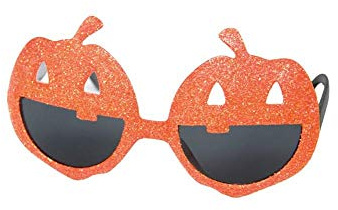 Creative 23574 Glasses Halloween Pumpkin with Glitter, Orange