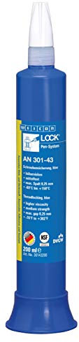 WEICONLOCK® AN 301-43, 200 ml, mittelfeste Schraubensicherung mit Trinkwasserzulassung, blau