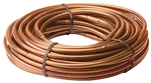 Rain Bird ET256-50S - Tubo compensante per irrigazione a goccia da 1/4, spaziatura dell'emettitore 6, colore: Marrone