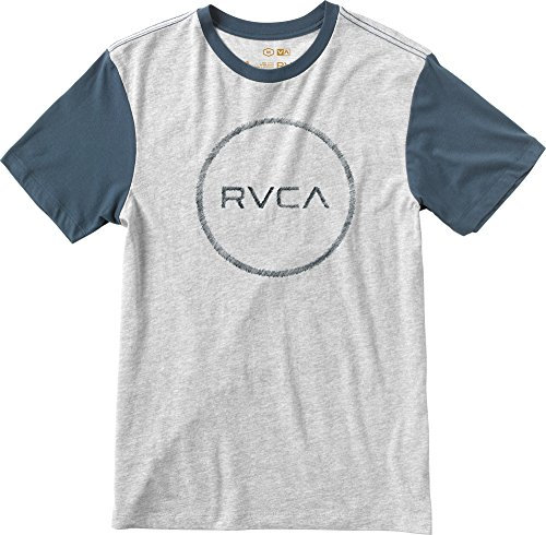 RVCA Men's Circle Sketch Baseball T-Shirt, Athletic Heather, X-Large
