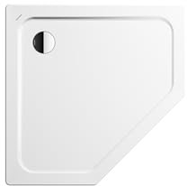 Kaldewei Duschwanne Cornezza mit Wannenträger (Gesamthöhe 16 cm) Modell 671-2 90 x 90 x 6,5 cm, Ablaufloch Ø 9 cm, alpinweiß