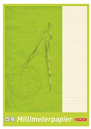 5 Blöcke Herlitz Millimeterpapier / 25 Blatt je Block / DIN A4