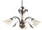 ONLI Lámpara de 3 Luces Estilo clásico de Metal marrón Cepillado Dorado, Bronce, 3 luci, 3