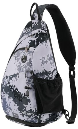 WATERFLY Sling Bag Crossbody Backpack Schulterrucksack mit verstellbarem Schultergurt Perfekt für Outdoorsport Wandern Radfahren Bergsteigen Reisen