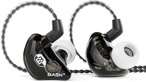 BASN Bsinger BC100 in Ear Monitor Headphone Universal Fit Noise Cancelling Earphone for Musician Singer Band Studio Audiophile