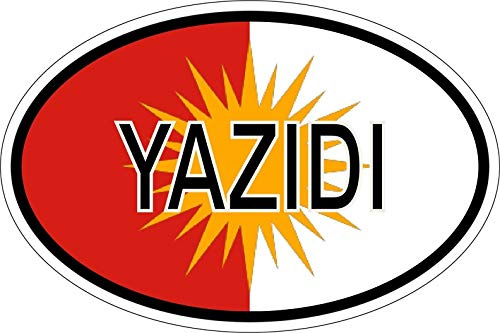 Akachafactory Sticker Aufkleber Nationalitätenkennzeichen Flagge Fahne Yazidi Yezidi
