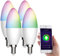 Luminea Home Control LED E14 dimmbar: 4er-Set WLAN-LED-Kerze, E14, RGB-CCT, 5,5 W (ersetzt 40 W), 470lm, App (Smart Glühbirne, RGB Glühbirne)
