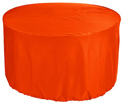 Premium Abdeckplane Rund Ø 280x80 cm Sonneninsel Gartenmöbel Gartentisch Hülle Abdeckung Haube Schutzhülle Abdeckhaube 6.000 mm Wasserbeständigkeit Orange
