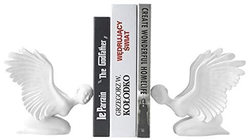 Kreativ-Engel Form Keramik Bookend Büro-Studien-Desktop-Buch Stopper Dekorative Buch Unterstützt Halter-Organisator