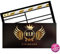 ZADAWERK® Einladungskarten - VIP - 12 Stück - Premium V.I.P. Ticket - schwarz & gold - edel - Geburtstag - Jubiläum - Silvester - Party-Einladung - Junggesellinnen-Abschied