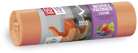 Anna Zaradna Föderative Müllbeutel mit Ohren - Duft FRÜCHTE 60L 10St, Laut Name, AZ1-WNS-6561V1