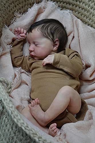Zero pam Reborn Puppen Junge 19 Zoll Lebensecht Silikon Baby Puppe Schlafende Babypuppe Wie Echtes Baby Puppe Mit Weichem Stoffkörper