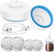 Mason Jar Vacuum Sealer Kit and Accessory Hose Portable Jar Sealer for Food Saver Vacuum Sealer Food Storage Set with Manual Air Pump for Wide Mouth/Regular Mouth Mason Jar(Vacuum sealing Kit 2)