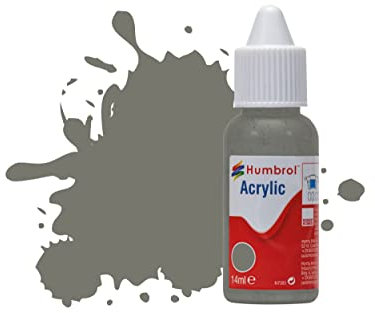 Humbrol Acrylic Paint No.224 Dark Slate Grey Matt dropper bottle,14ml