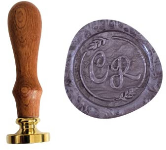 Siegel mit eigenem Logo, personalisiertes Siegel, Hochzeit, Einladungskarten stempeln, save the date, waxstamp, DIY, retro stamp, wedding (25, Design 14)