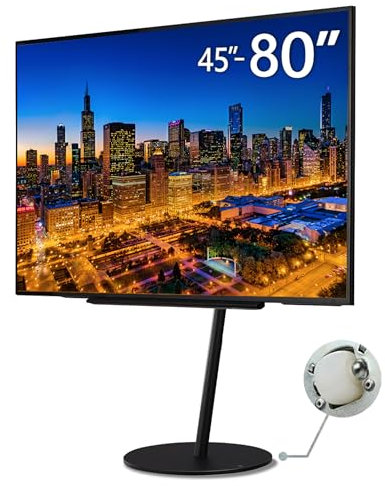 WALL A2 Large Type | Japanischer Rollender, Verschiebbarer und Freistehender 45-80 Zoll Universal Großbild TV-Ständer mit verdeckten Rollen | Satin Schwarz