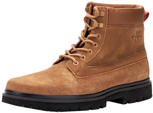 STIVALETTI UOMO CALVIN KLEIN EVA MID LACEUP BOOT SUEDE DESERT/BLK/ORNG